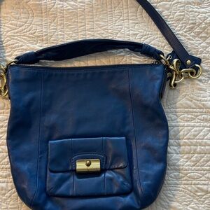 Blue Coach Kristen Hobo Bag